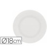 PLATO PAPEL RECICLABLE BLANCO 18 CM PAQUETE 100 UNIDADES