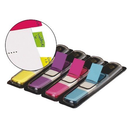 BANDERITAS SEPARADORAS POST-IT 683-4AB DISPENSADOR 4 COLORES BRILLA...