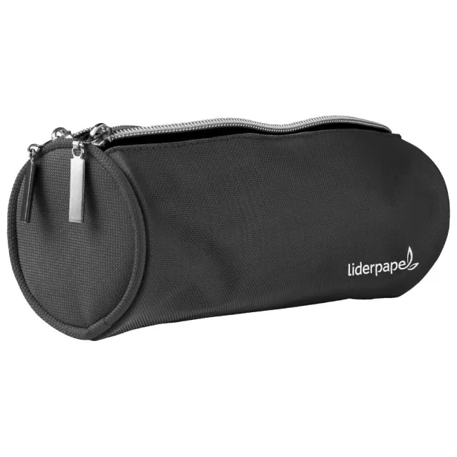 BOLSO ESCOLAR LIDERPAPEL PORTATODO CILINDRICO CON 2 CREMALLERAS NEG...