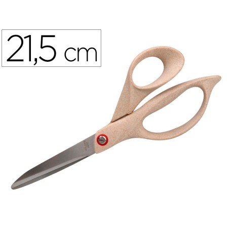 TIJERA OFICINA LIDERPAPEL ACERO INOXIDABLE MANGO ECO MATERIAL 8" 21...