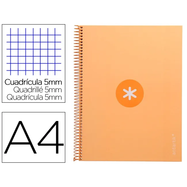 CUADERNO ESPIRAL LIDERPAPEL A4 MICRO ANTARTIK TAPA FORRADA 80H 90 G...