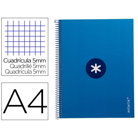 CUADERNO ESPIRAL LIDERPAPEL A4 MICRO ANTARTIK TAPA FORRADA 80H 90 G...