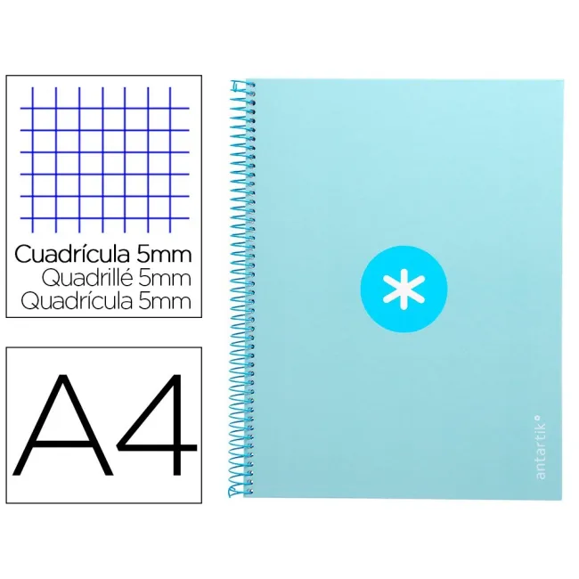 CUADERNO ESPIRAL LIDERPAPEL A4 MICRO ANTARTIK TAPA FORRADA 80H 90 G...