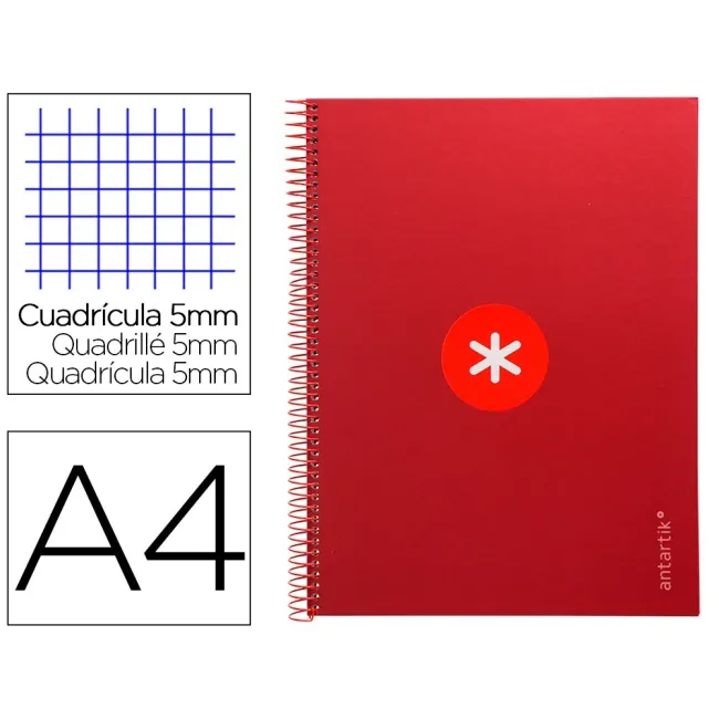 CUADERNO ESPIRAL LIDERPAPEL A4 MICRO ANTARTIK TAPA FORRADA 80H 90 G...