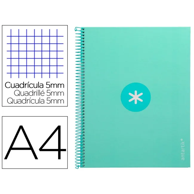 CUADERNO ESPIRAL LIDERPAPEL A4 MICRO ANTARTIK TAPA FORRADA 80H 90 G...