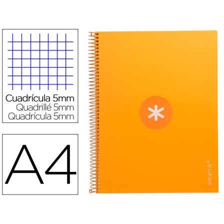 CUADERNO ESPIRAL LIDERPAPEL A4 MICRO ANTARTIK TAPA FORRADA 80H 90 G...