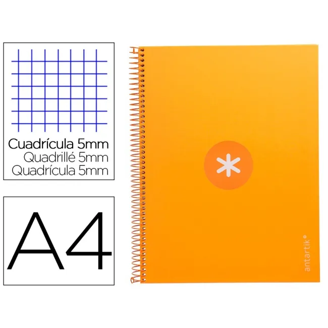 CUADERNO ESPIRAL LIDERPAPEL A4 MICRO ANTARTIK TAPA FORRADA 80H 90 G...