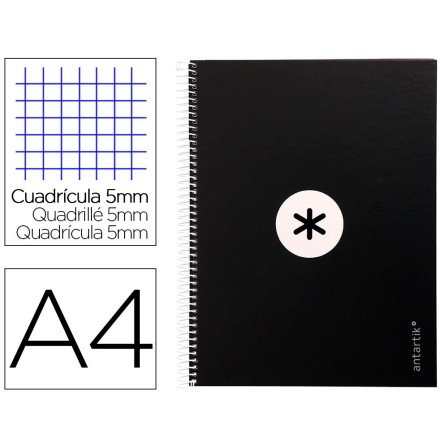 CUADERNO ESPIRAL LIDERPAPEL A4 MICRO ANTARTIK TAPA FORRADA 80H 90 G...