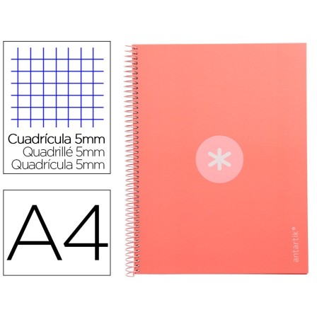 CUADERNO ESPIRAL LIDERPAPEL A4 MICRO ANTARTIK TAPA FORRADA 80H 90 G...