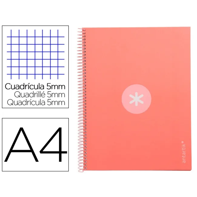 CUADERNO ESPIRAL LIDERPAPEL A4 MICRO ANTARTIK TAPA FORRADA 80H 90 G...