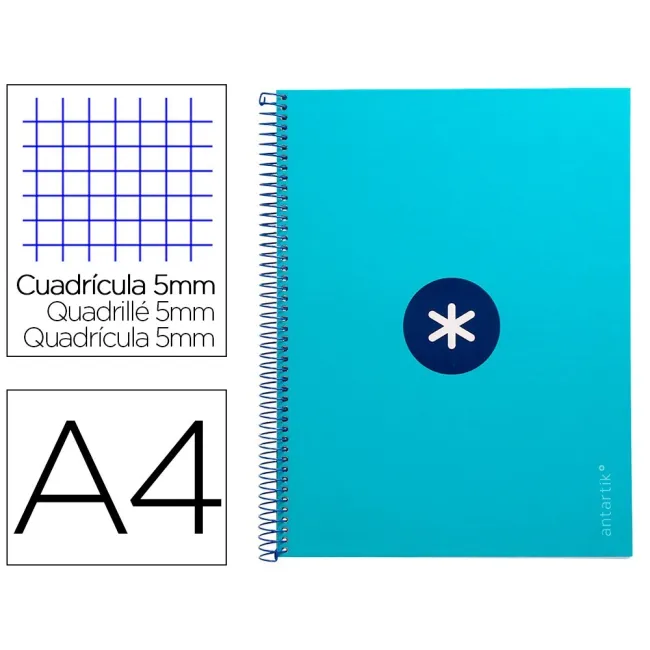 CUADERNO ESPIRAL LIDERPAPEL A4 MICRO ANTARTIK TAPA FORRADA 80H 90 G...