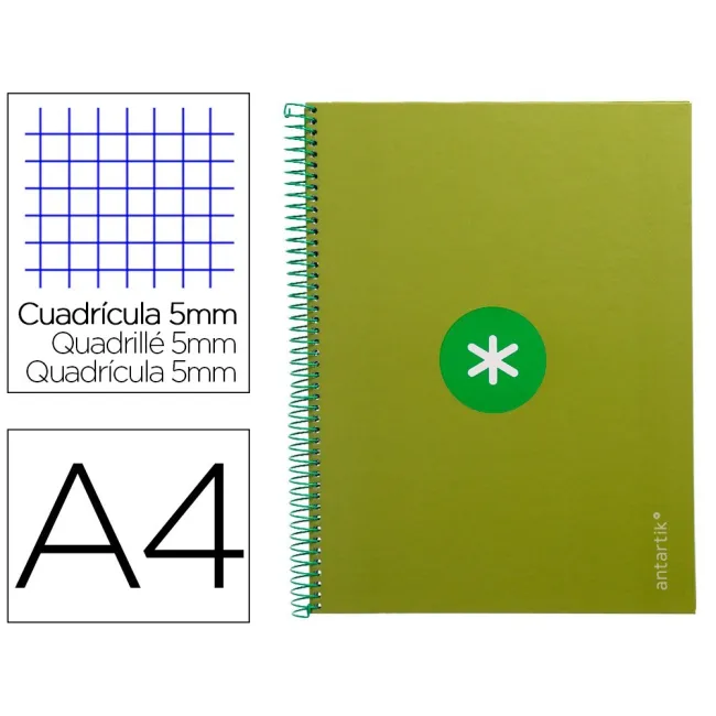 CUADERNO ESPIRAL LIDERPAPEL A4 MICRO ANTARTIK TAPA FORRADA 80H 90 G...