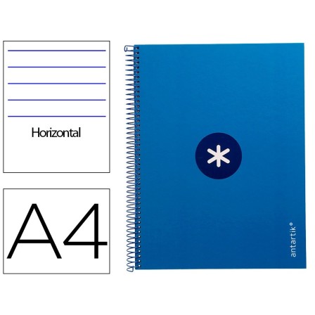 CUADERNO ESPIRAL LIDERPAPEL A4 MICRO ANTARTIK TAPA FORRADA80H 90 GR...