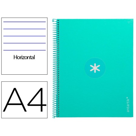 CUADERNO ESPIRAL LIDERPAPEL A4 MICRO ANTARTIK TAPA FORRADA80H 90 GR...