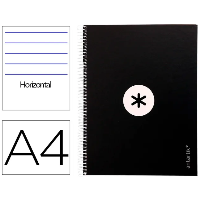 CUADERNO ESPIRAL LIDERPAPEL A4 MICRO ANTARTIK TAPA FORRADA80H 90 GR...