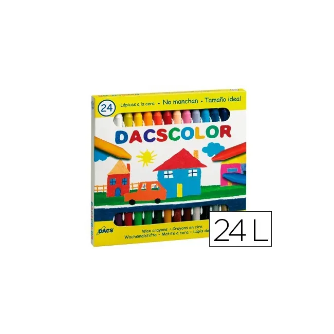 LAPICES CERA DACS COLOR CAJA DE 24 COLORES