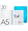 CARPETA LIDERPAPEL ESCAPARATE CON ESPIRAL 20 FUNDAS POLIPROPILENO D...