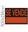 CARTEL PLASTICO "SE VENDE" ROJO FLUORESCENTE -500X234 MM