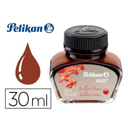 TINTA ESTILOGRAFICA PELIKAN 4001 MARRON BRILLANTE FRASCO 30 ML