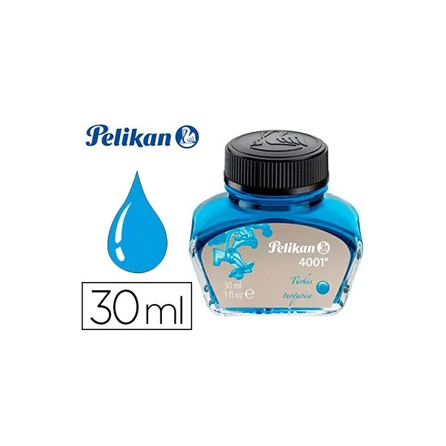 TINTA ESTILOGRAFICA PELIKAN 4001 TURQUESA FRASCO 30 ML