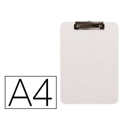 PORTANOTAS Q-CONNECT PLASTICO DIN A4 BLANCO 2,5MM