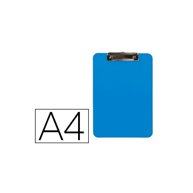 PORTANOTAS Q-CONNECT PLASTICO DIN A4 CELESTE 2,5MM