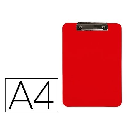 PORTANOTAS Q-CONNECT PLASTICO DIN A4 ROJO 2,5MM