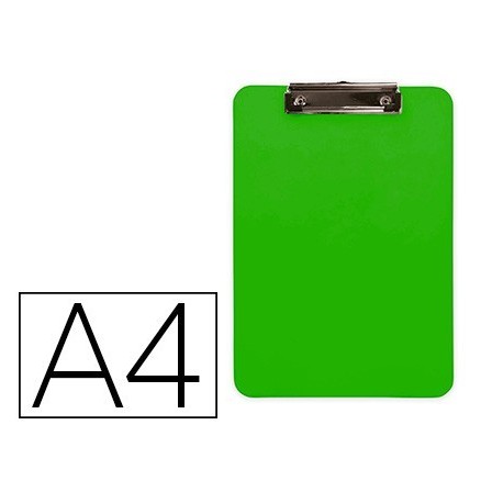 PORTANOTAS Q-CONNECT PLASTICO DIN A4 VERDE 2,5MM