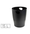 PAPELERA PLASTICO EXACOMPTA ECOBLACK NEGRO 15 LITROS