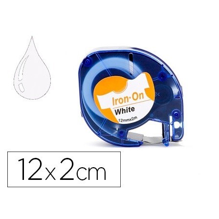 CINTA Q-CONNECT 12MM X 2MT NEGRO-BLANCO PARA ROPA PARA MAQUINA LETR...