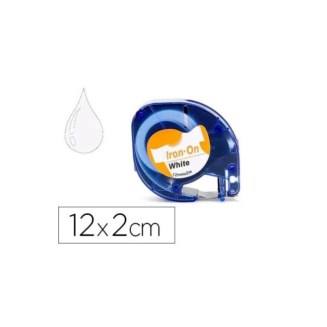 CINTA Q-CONNECT 12MM X 2MT NEGRO-BLANCO PARA ROPA PARA MAQUINA LETR...