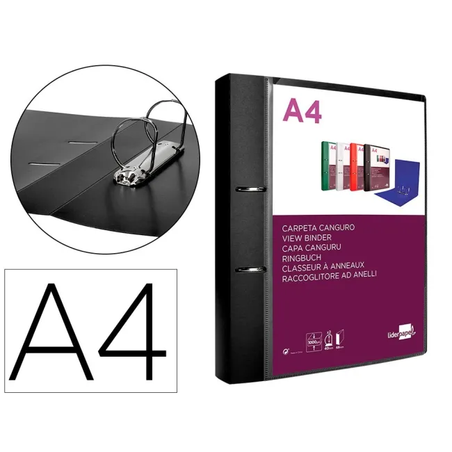 CARPETA LIDERPAPEL CANGURO 2 ANILLAS 40 MM MIXTAS POLIPROPILENO DIN...