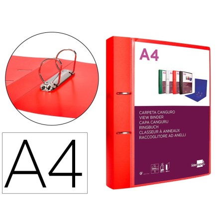 CARPETA LIDERPAPEL CANGURO 2 ANILLAS 40 MM MIXTAS POLIPROPILENO DIN...