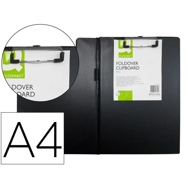 CARPETA Q-CONNECT MINICLIPS PLASTICO DIN A4 NEGRA