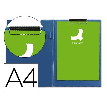 CARPETA Q-CONNECT MINICLIPS PLASTICO DIN A4 AZUL