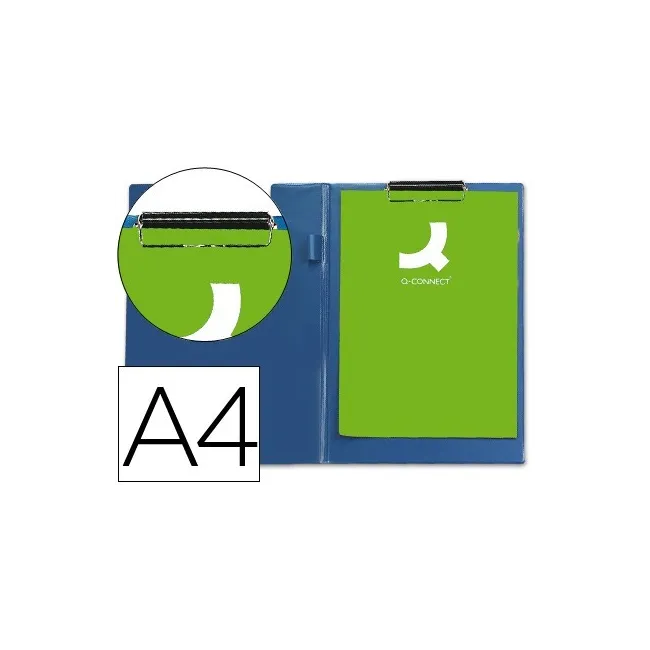 CARPETA Q-CONNECT MINICLIPS PLASTICO DIN A4 AZUL