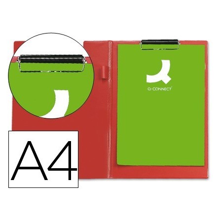 CARPETA Q-CONNECT MINICLIPS PLASTICO DIN A4 ROJA