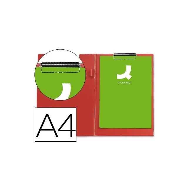 CARPETA Q-CONNECT MINICLIPS PLASTICO DIN A4 ROJA