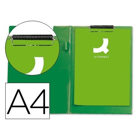 CARPETA Q-CONNECT MINICLIPS PLASTICO DIN A4 VERDE