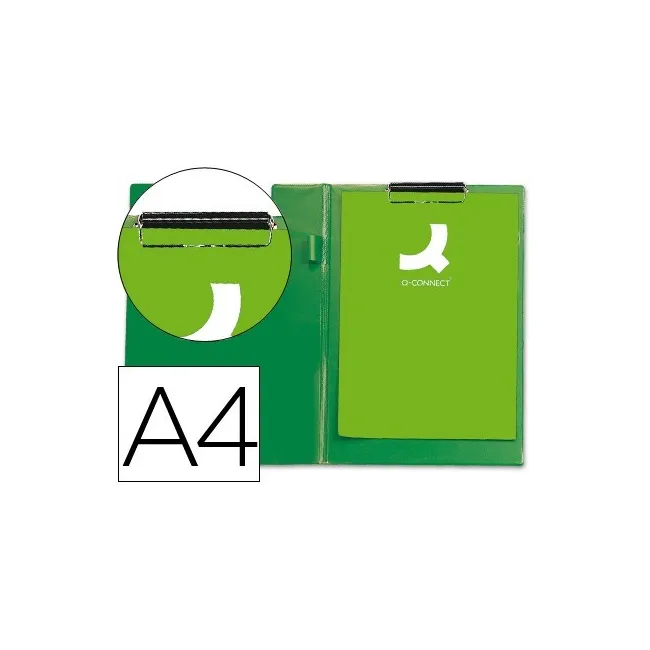 CARPETA Q-CONNECT MINICLIPS PLASTICO DIN A4 VERDE