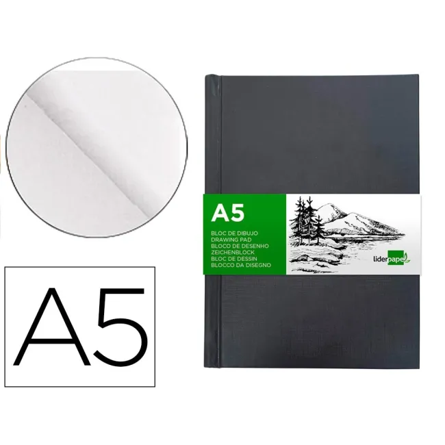 BLOC DIBUJO LIDERPAPEL ESBOZOS ENCUADERNADO DIN A5 210X148 MM 100 H...