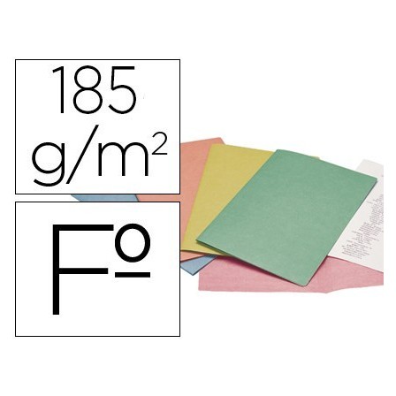 SUBCARPETA CARTULINA LIDERPAPEL FOLIO COLORES SURT PTE.DE 25 SDAS.R...