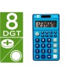 CALCULADORA LIDERPAPEL BOLSILLO XF09 8 DIGITOS SOLAR Y PILAS COLOR ...