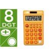 CALCULADORA LIDERPAPEL BOLSILLO XF10 8 DIGITOS SOLAR Y PILAS COLOR ...