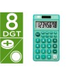 CALCULADORA LIDERPAPEL BOLSILLO XF13 8 DIGITOS SOLAR Y PILAS COLOR ...