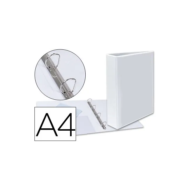 CARPETA CANGURO 4 ANILLAS MIXTAS 40MM ESSELTE A4 PLASTICO BLANCA