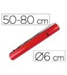 PORTAPLANOS PLASTICO LIDERPAPEL DIAMETRO 6 CM EXTENSIBLE HASTA 80 ROJO