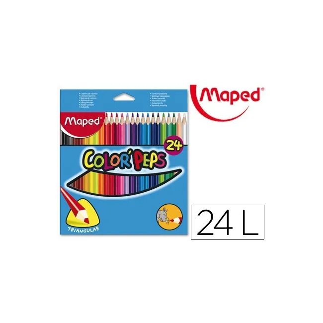 LAPICES DE COLORES MAPED 183224 TRIANGULARES C/ DE 24