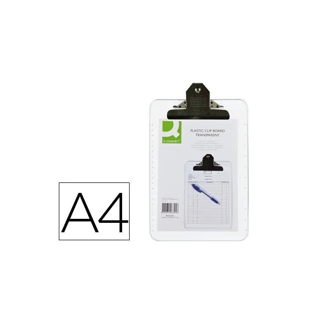 PORTANOTAS Q-CONNECT PLASTICO TRANSPARENTE DIN A4 4 MM