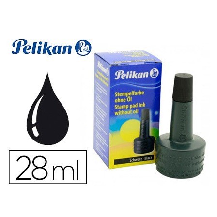 TINTA TAMPON PELIKAN NEGRO FRASCO DE 28 ML